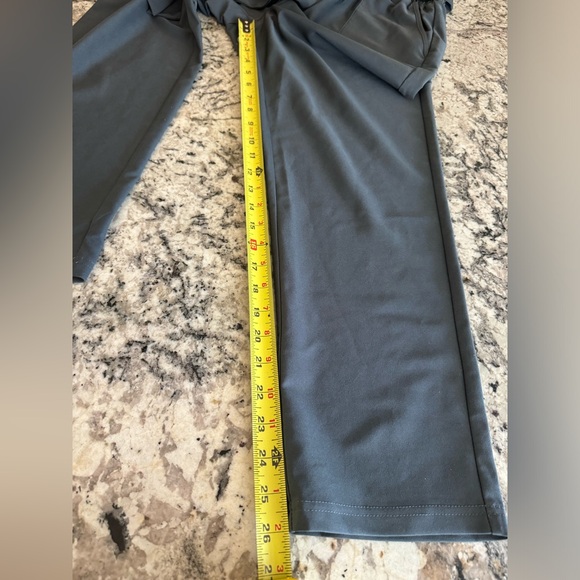Grace Karin Dark Gray Slacks Women’s Size M Elastic High Waist with Tie Belt EUC - Picture 8 of 16